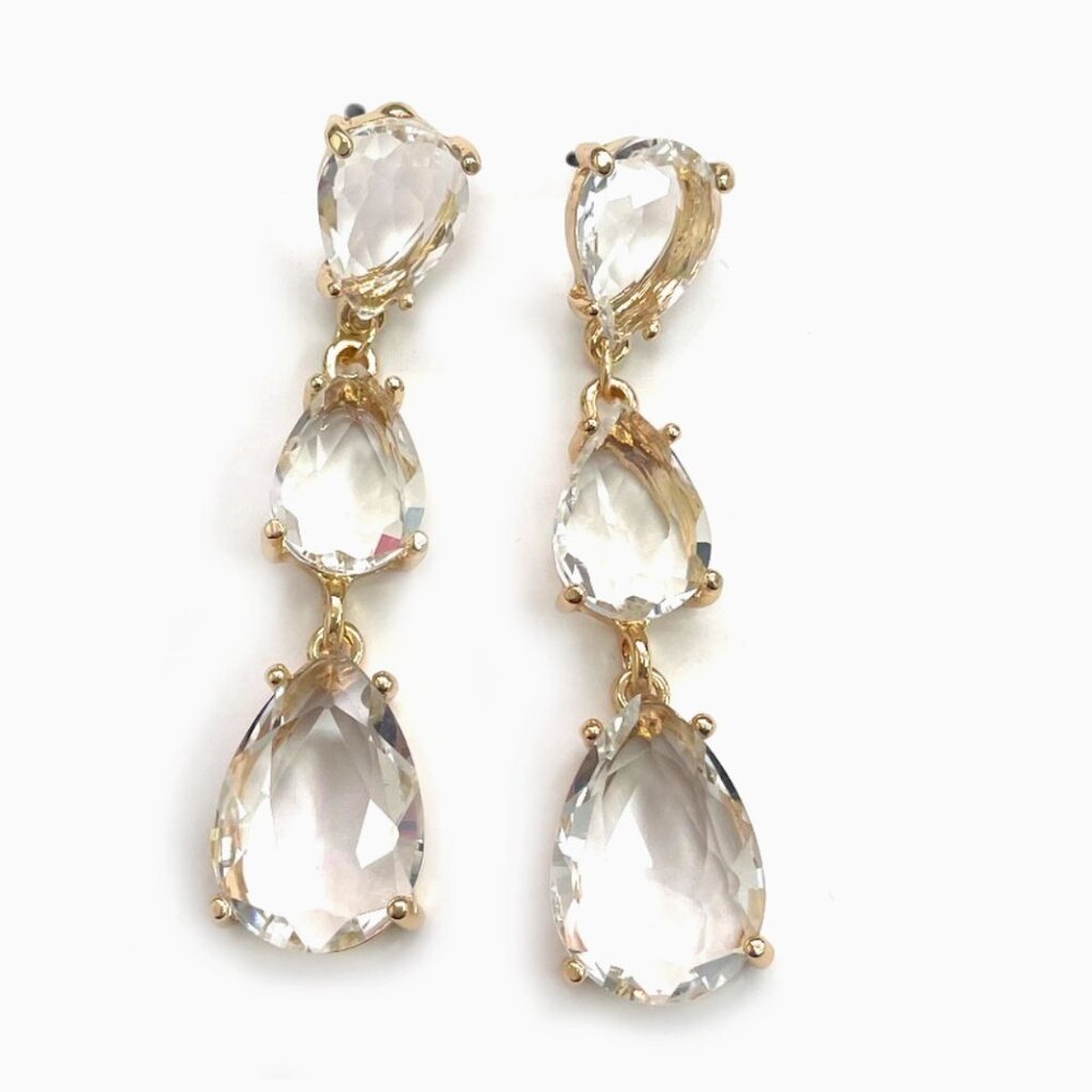Teardrop Glass Bead Triple Linked